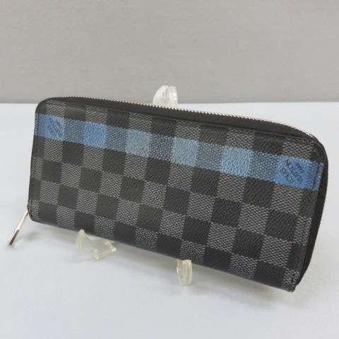【LOUIS VUITTON】ダミエ長財布 ブラック/ブルー 2025年最新】Yahoo!オークション -「ダミエ 長財布 ブルー