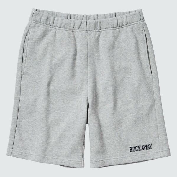 ユニクロ コットン ハーフパンツ L 綿★ニューヨーク ウィークエンド トリップ スウェット ショーツ グレー ショートパンツ ROCKAWAY 古着