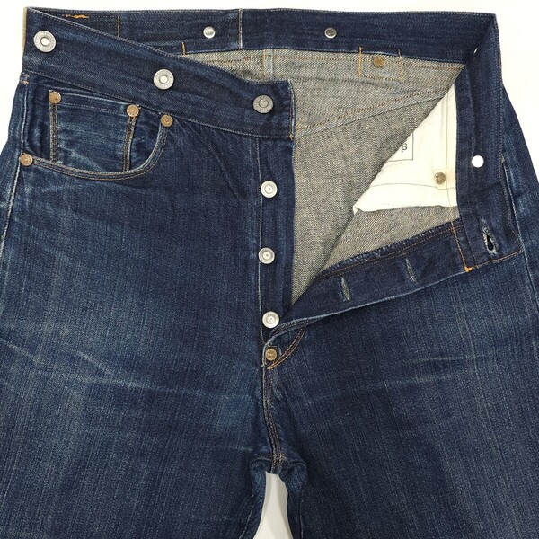 USAバレンシア製Levi'sリーバイス125-0024最初期1873年ヴィンテージ復刻90s製ジーンズ125周年ファースト501XXセルビッジ白耳サスペンダー