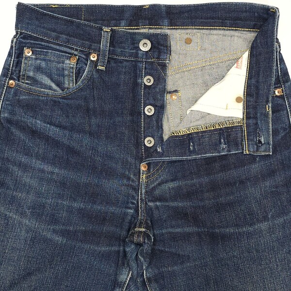 Levi'sリーバイス702XXヴィンテージ復刻デニムパンツ日本製セルビッジ赤耳ビッグEヒゲ702-XXハチノス ジーンズBigEエイジング フェード