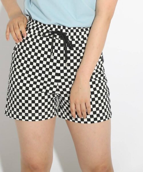 新品 PINK-latte【ストレッチ】イージーショートパンツ ブラック×ホワイト(119) 14(140cm) 定価2189円
