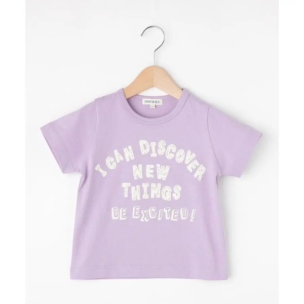 新品 SHOO・LA・RUE/Kids メッセージTシャツ ライトパープル(081) 11(110cm) 定価878円