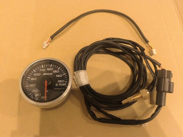 Defi デフィ 旧リンクメーター 油温計 52φ センサーセット 黒/緑イルミ link-meter 廃版品 日本精機 OILTEMP