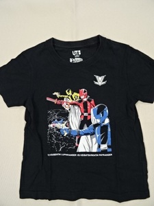 UNIQLO ユニクロ Tシャツ 快盗戦隊 ルパンレンジャー vs 警察戦隊 パトレンジャー 半袖 キッズトップス 110 ブラック
