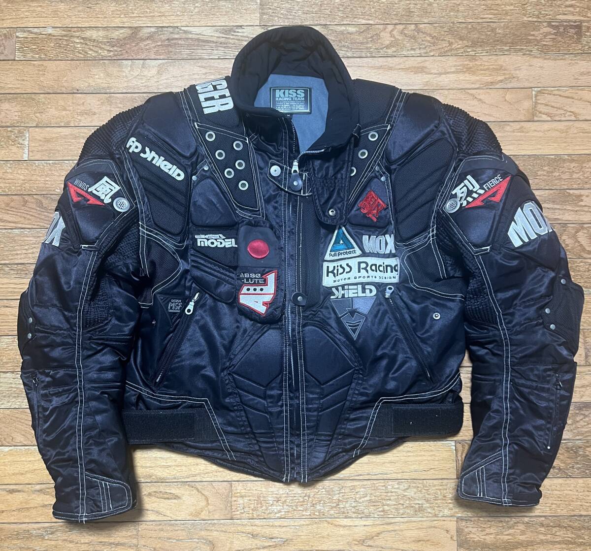 KISS Racing Team ブラックレザージャケット Lサイズ Yahoo!オークション -「kiss」(バイクウエア、装備) (オートバイ
