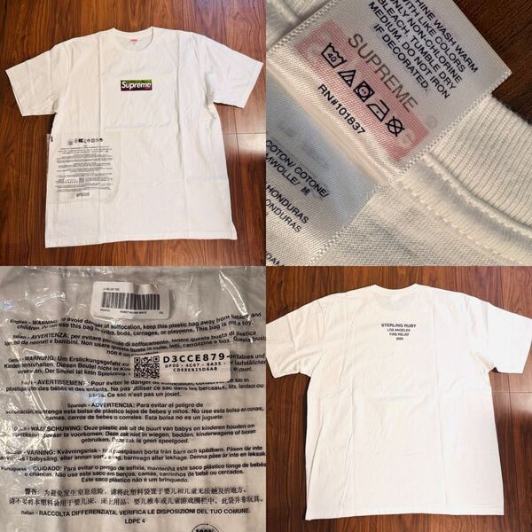 XXL Supreme Los Angeles Fire Relief Box Logo Tee シュプリーム ボックスロゴ Tシャツ 付属品完備