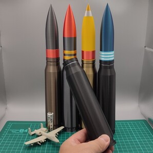 30x173mm 弾風 ダミーカート 「薬莢部分 A(艶少線有黒)」 1 個【送料無料】※薬莢と弾頭別売※(検) A-10 サンダーボルト II GAU-8 2