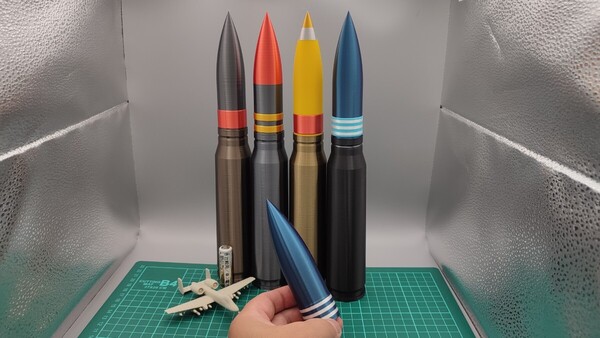 30x173mm 弾風 ダミーカート 「弾頭部分 F(Practice風B)」 1 個【送料無料】※薬莢と弾頭別売※(検) A-10 サンダーボルト II GAU-8 3