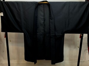 羽織 紋付 単品 黒色 袷 男性用 S/M/L/LL/3Lサイズ 紋入れ可 新品(株)安田屋 NO29661-6