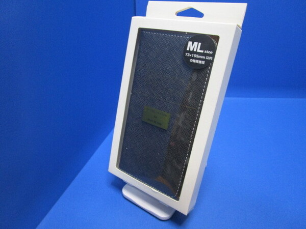 Bellezza Calma ベレッツァカルマ 各種スマートフォン対応 MLサイズ マルチ 手帳型ケース ブラック サイズ:縦155mm×横73mm×厚み12mm以内