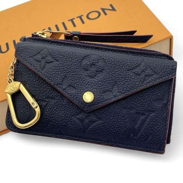 LOUIS VUITTON ルイヴィトン ポルトカルト レクトヴェルソ コインケース モノグラム アンプラント マリーヌルージュ ネイビー 財布 紺