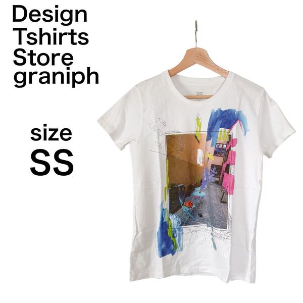 Design Tshirts Store graniph Tシャツ 半袖 SS グラニフ ホワイト