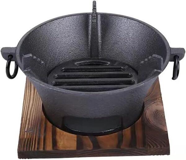 MOLONG 卓上 バーベキューコンロ キャンプ用品 焚き火台 肉コンロ 円形