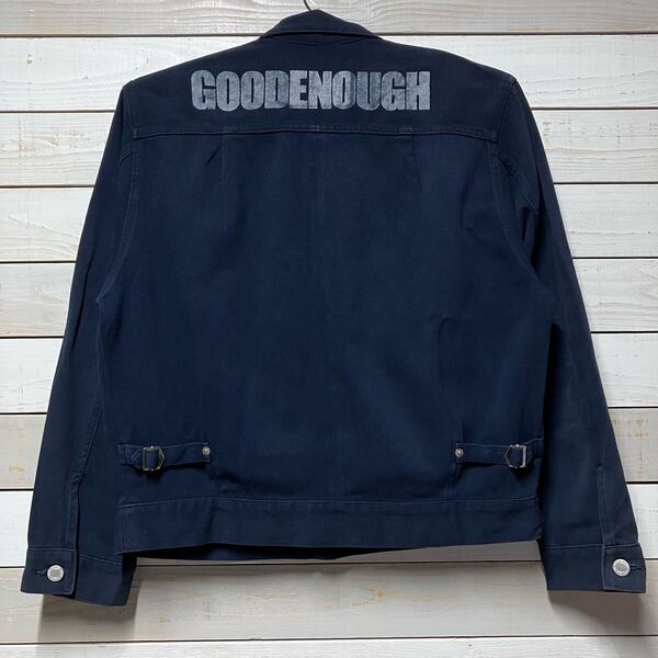 SIZE W38 GOODENOUGH TRUCKER JACKET NAVY GDEH GE BLACK TAG グッドイナフ トラッカージャケット ネイビー 黒タグ