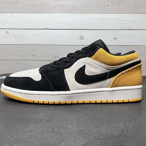 28cm NIKE AIR JORDAN 1 LOW 553558-127 ナイキ エア ジョーダン ワン ローカット SAIL GOLD BLACK セイル ゴールド ブラック