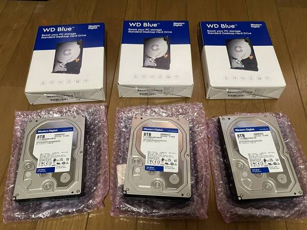 Western Digital 8TB WD80EAZZ 3個 ウエスタン・デジタル 3.5インチ HDD ハードディスク
