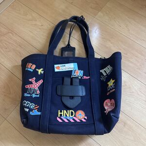 TILA MARCH ティラマーチ トートバッグ 限定品 UNISEX ネイビー キャンパス地