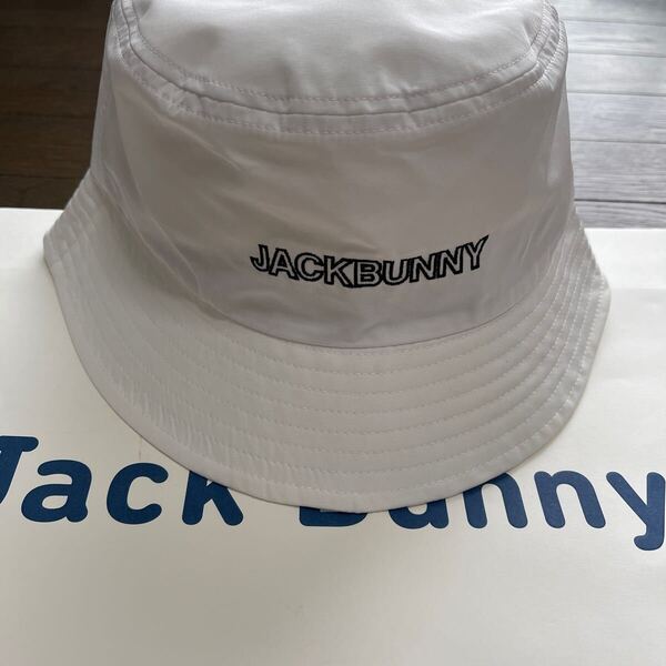 送料無料ジャックバニーbyパーリーゲイツJACK BUNNYバケットハットMESHライナー速乾蒸れ軽減Magictapeサイズ調節unisex Whit(入手困難)新品