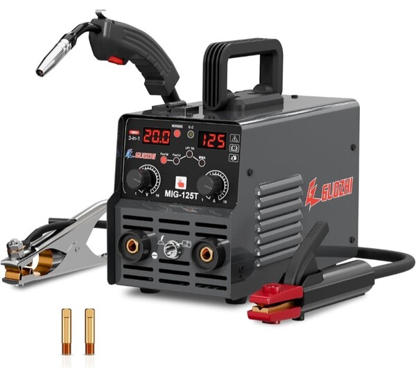 溶接機 100v 半自動 125A アーク溶接 ノンガスワイヤー溶接