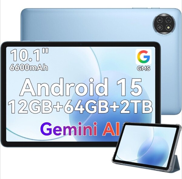 Android15 タブレット 10インチ Blackview Tab20WiFi アンドロイド タブレット Wi-Fiモデル 6600mAh 12GB+64GB+2TB拡張 8コアCPU