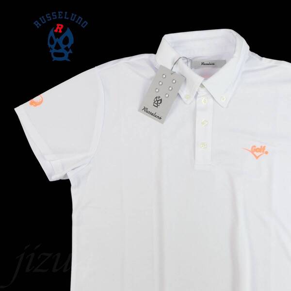 ■【サイズ4】定価9,900円 ラッセルノ ゴルフ Russeluno Golf 半袖ポロシャツ白■