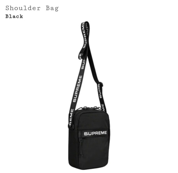 国内正規品 新品未使用 22FW Supreme shoulder bag black シュプリームショルダー バッグ 黒 ブラック
