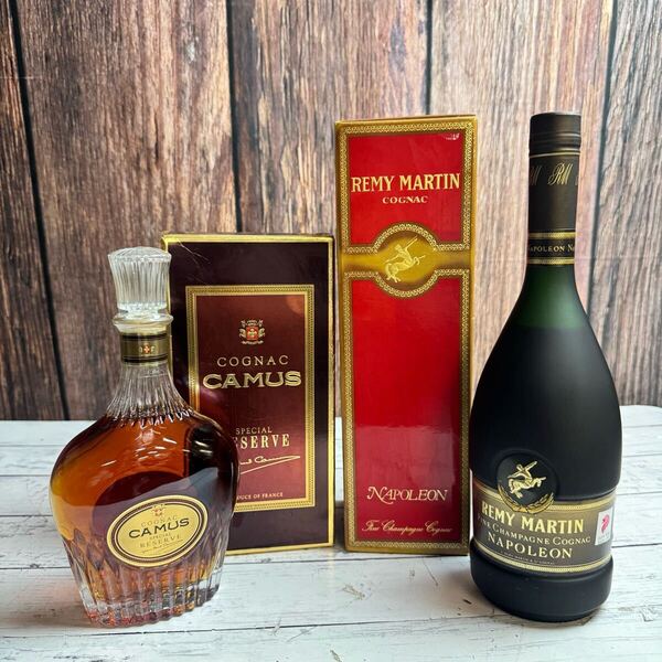 未開栓 ブランデー 2本セット カミュ スペシャルリザーブ レミーマルタン ナポレオン CAMUS Special Reserve REMY MARTIN NAPOLEON COGNAC