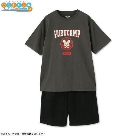 即決 ゆるキャン△ SEASON3 メンズルームウェア【LL】新品タグ付き セットアップ Tシャツ ハーフパンツ あfろ 2L
