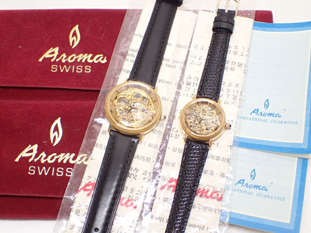 Aroma swiss アロマ スイス 腕時計 手巻き 両面スケルトン 稼働確認 Yahoo!オークション -「aroma アロマ 時計」(レディース腕時計