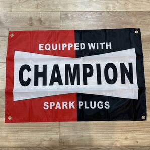 約60x90cm チャンピオン 特大フラッグ バナー タペストリー 旗 ガレージ装飾 アメリカン アメ車 ホットロッド 雑貨 CHAMPION