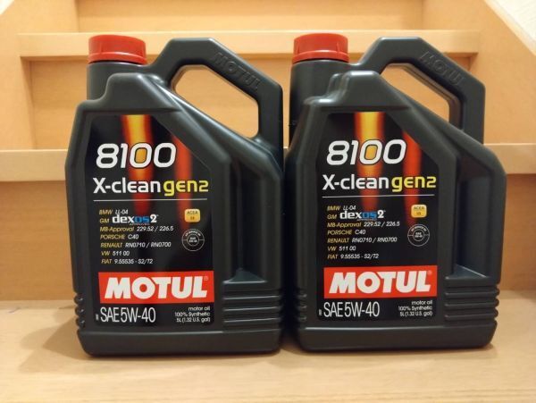 MOTUL モチュール 8100 X-clean gen2 5w40 5L 2缶 2本 (合計10L)エックス クリーン ジェン2 正規品