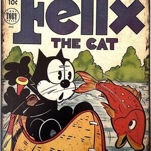フィリックス・ザ・キャット クラシック ブリキ看板 タイプB 20cm×30cm A4サイズ FELIX 黒猫 アメリカン雑貨 サインプレート