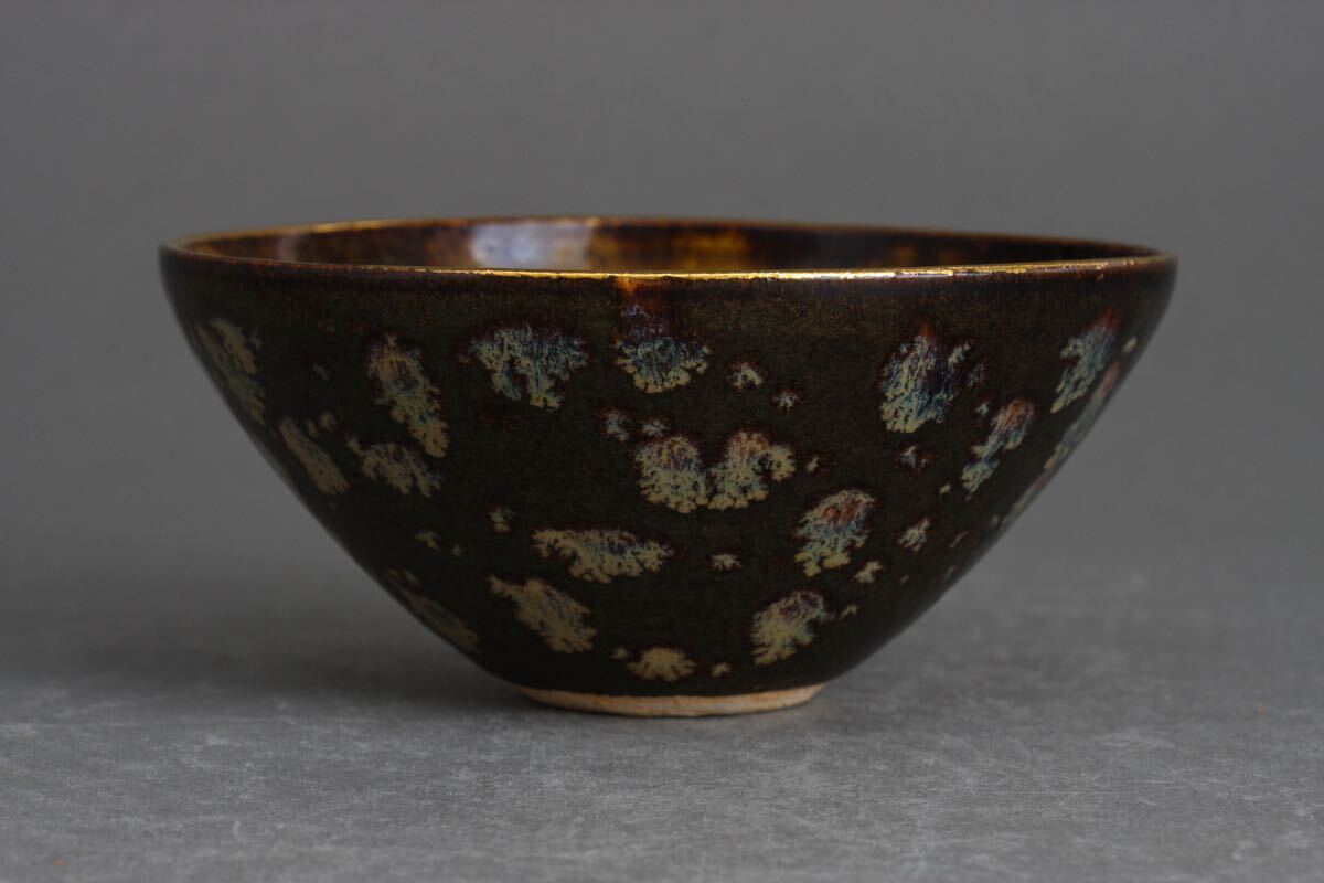 中国 吉州窯 黒釉 天目茶碗 仕覆・時代箱付 M R3882 Yahoo!オークション -「吉州窯」の落札相場・落札価格