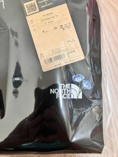 新品 ノースフェイス 半袖 Tシャツ フラワーロゴ ブラック M THE NORTH FACE