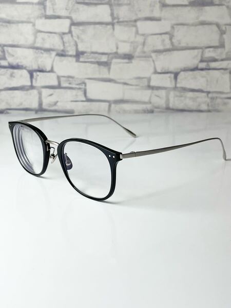 JINS Combination Titanium UUF-22A-078 ジンズ ウェリントン型 ブラック 眼鏡 良品