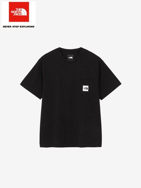 THE NORTH FACE S/S Square Logo Pocket Tee Black ザノースフェイス スクエア ロゴ ポケットTシャツ(メンズ)ブラック/黒NT82541-K/XXL