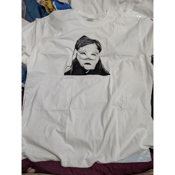 Bjork / ビョーク Tシャツ XXL 舌べー ポートレート ホワイト