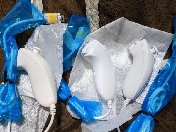 【良品3個】Wii ヌンチャク 白 Wiiリモコン 任天堂純正 RVL-004