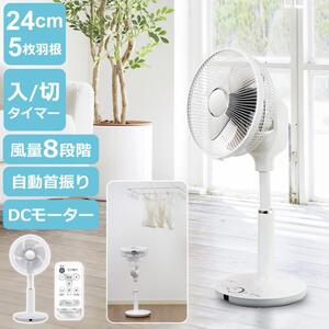 CNET 扇風機 DCモーター搭載 ミニリビングファン ホワイト CFDU244WH