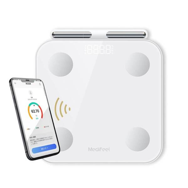 体組成計 からだ全身スキャン スマホ連動 体重計 体脂肪 体重/筋肉量/皮下脂肪