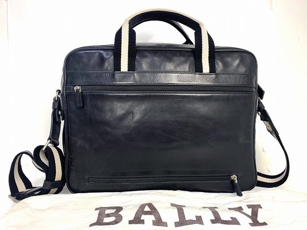 送料無料★ BALLY バリー レザー 2Way ビジネスバッグ ブリーフ ショルダーバッグ ブラック