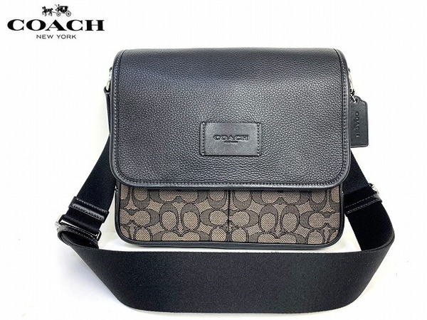 良品★送料無料★ コーチ メンズ COACH スプリント シグネチャー マップ バッグ ショルダーバッグ