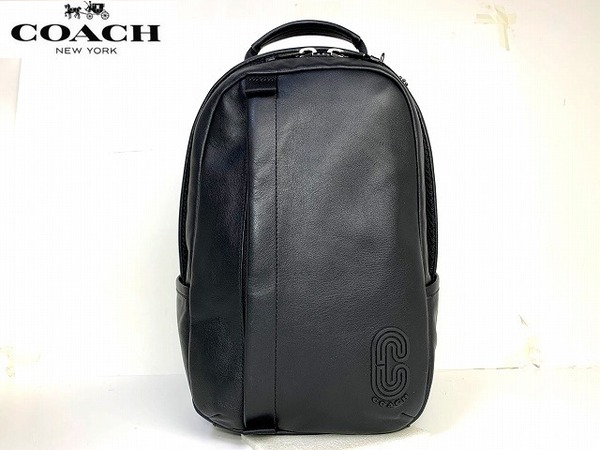 極美品★送料無料★ コーチ メンズ COACH レザー エッジ パック ボディバッグ ショルダー ブラック