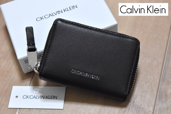 【送料無料】新品 CK カルバンクライン【サントス】カード・キーケース兼用 小銭入れ 832621 ネイビー コインケース