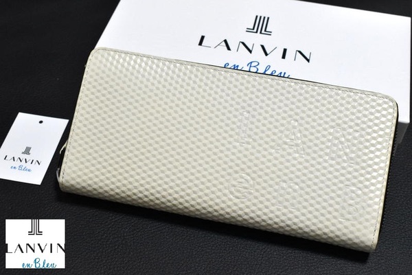 【送料無料】新品 LANVIN en Bleu【ディジョン】ラウンドファスナー 長財布 546606 ランバンオンブルー 定価2万3100円
