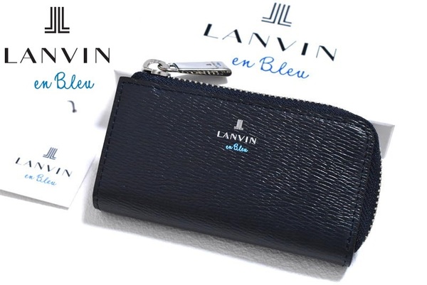 【送料無料】新品 LANVIN en Bleu【ワグラム】キーケース 579602 ネイビー 牛革 ランバンオンブルー