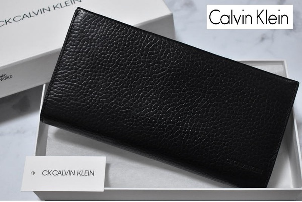【送料無料】新品 CK カルバンクライン【ラップ】 L字ファスナー 長財布 820626 ブラック
