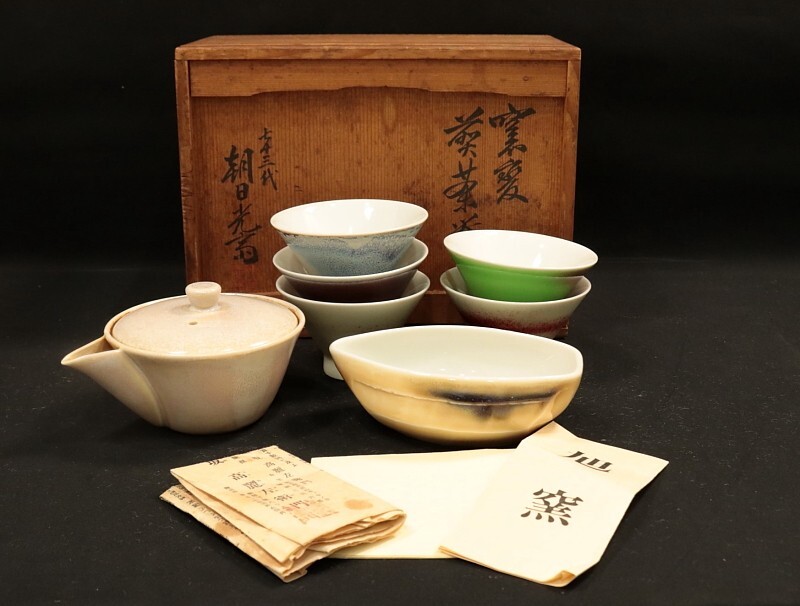 朝日焼 煎茶器 8点 (難有り) Yahoo!オークション -「朝日焼 煎茶器」の落札相場・落札価格