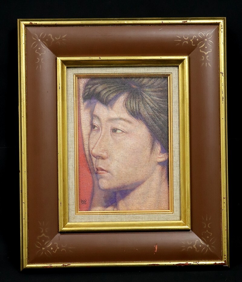 稲垣考二「美顔」1987年作 肉筆 油彩 キャンバス S20号 額装 Yahoo!オークション -「稲垣考二」(油彩) (絵画)の落札相場
