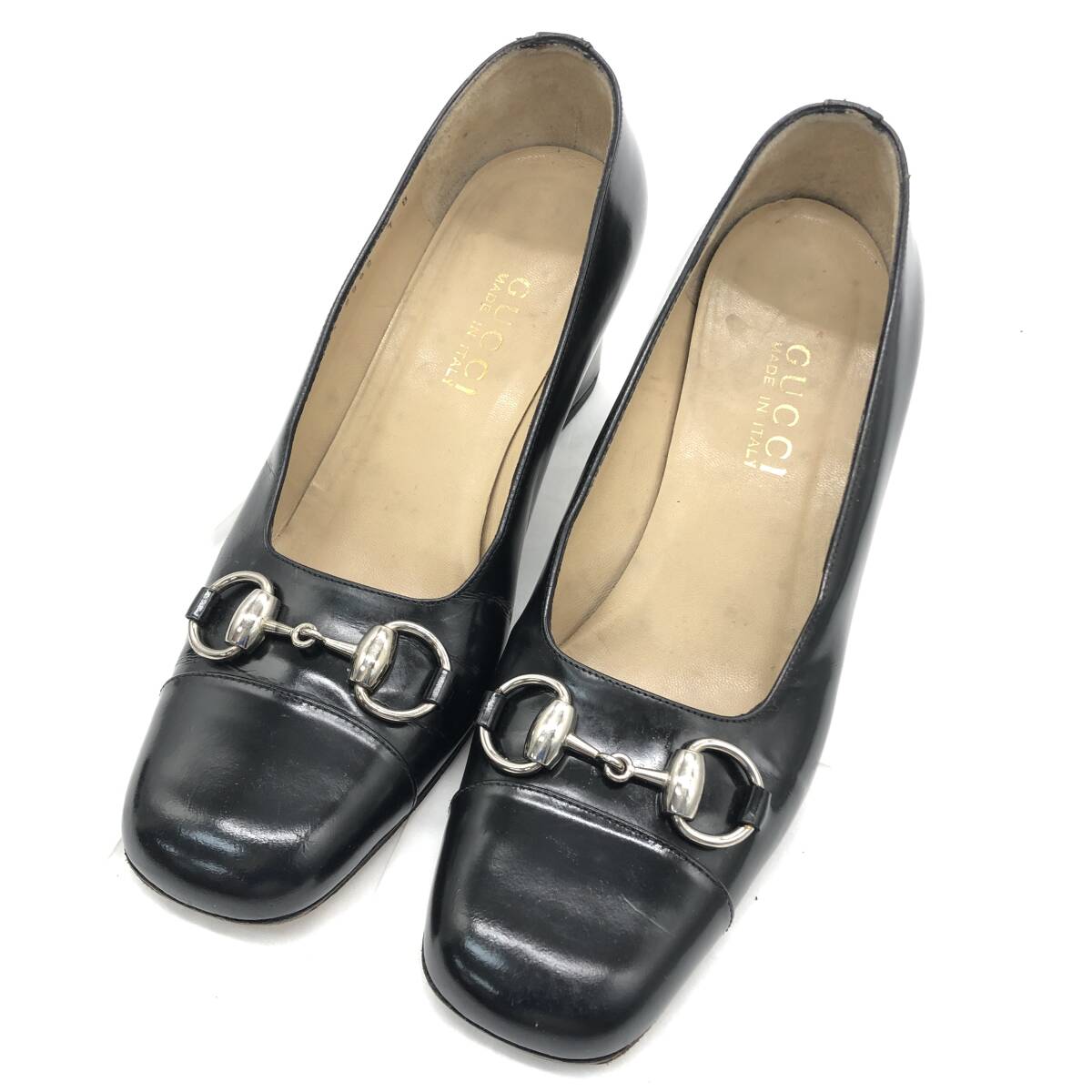 ⭐️美品GUCCI グッチ　スクエアトゥ　チャンキーヒール　パンプス　ハイヒール 2025年最新】Yahoo!オークション -グッチ スクエアトゥパンプス
